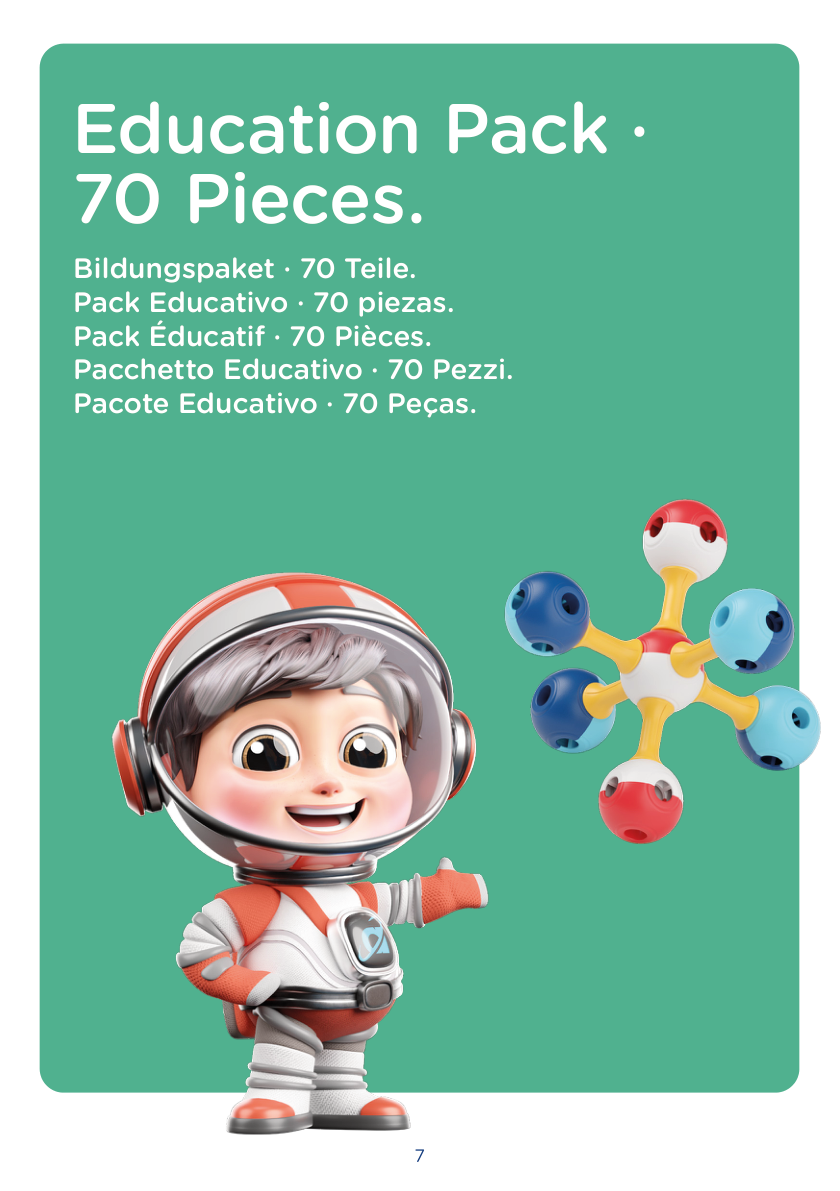 KUB Planet Magnetic Building Blocks for Kids, STEM Educational Toys for Boys and Girls Ages 3+, Education Pack (150 Pieces) - ED002