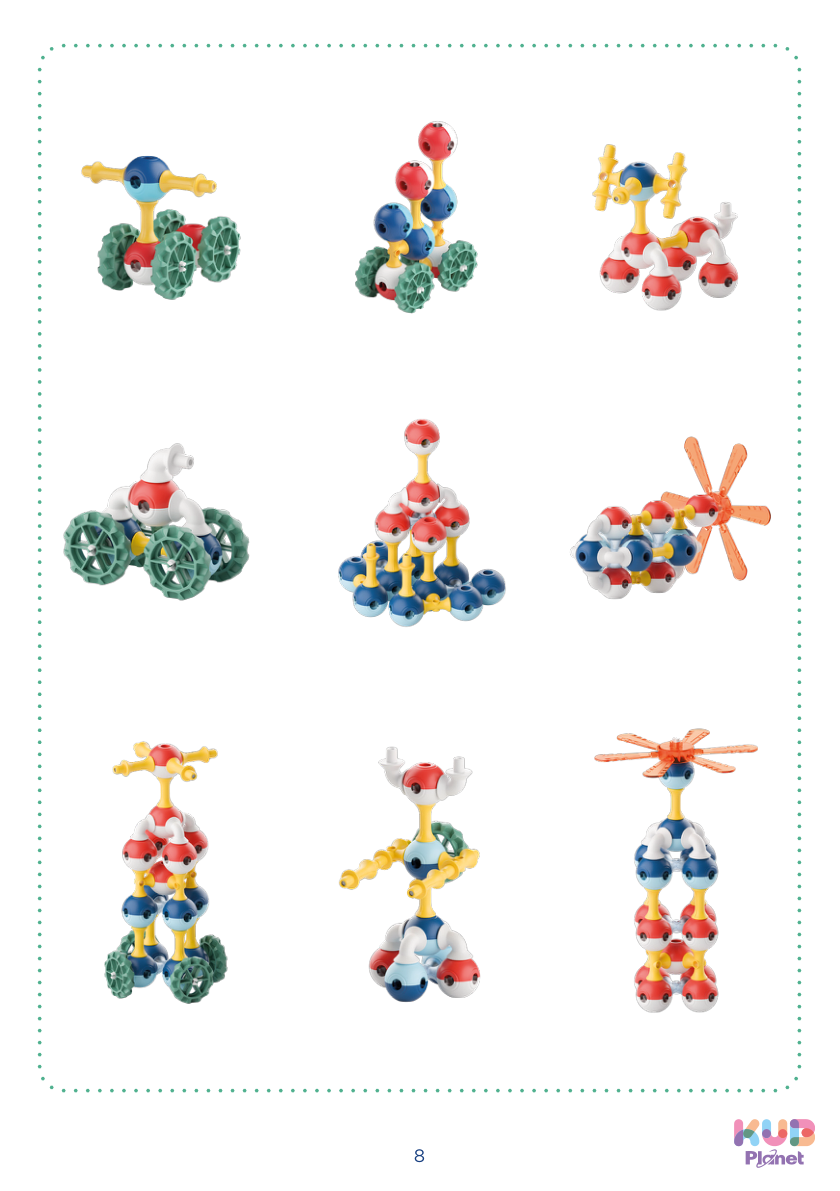 KUB Planet Magnetic Building Blocks for Kids, STEM Educational Toys for Boys and Girls Ages 3+, Education Pack (150 Pieces) - ED002