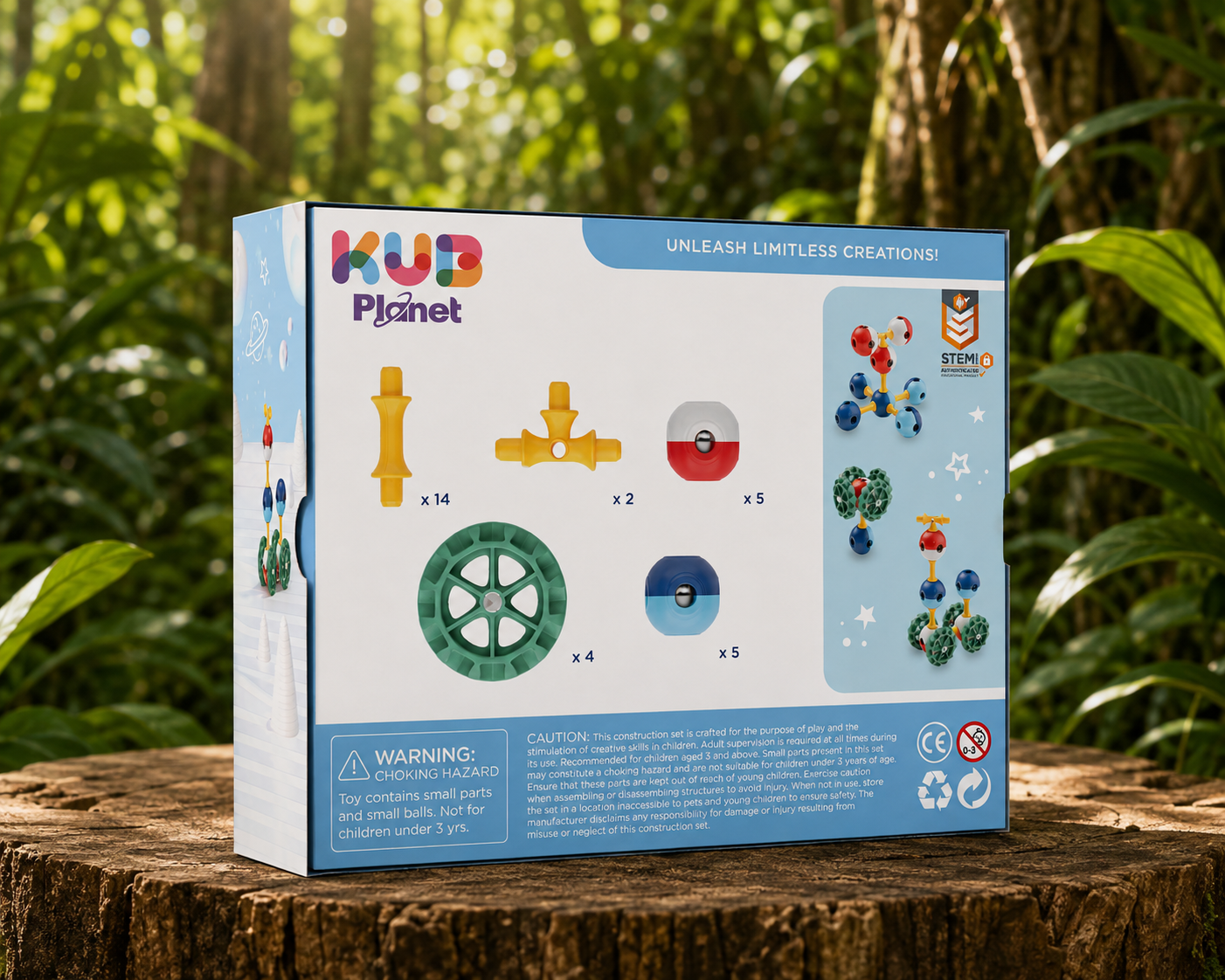 KUB Planet Magnetic Building Blocks for Kids, STEM Educational Toys for Boys and Girls Ages 3+, Space Planet Set (30 Pieces) - Primary Universe