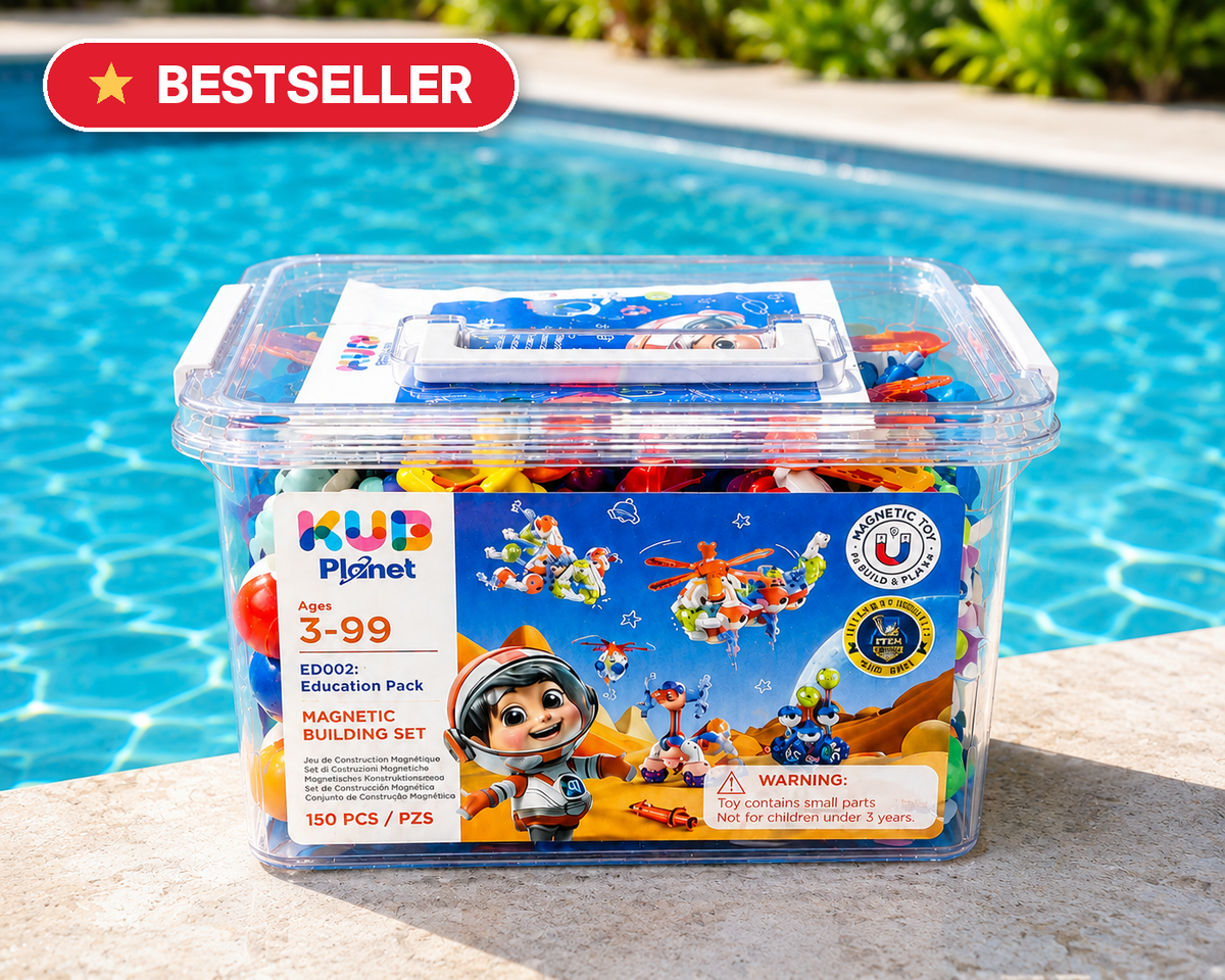 KUB Planet Magnetic Building Blocks for Kids, STEM Educational Toys for Boys and Girls Ages 3+, Education Pack (150 Pieces) - ED002 - Bestseller