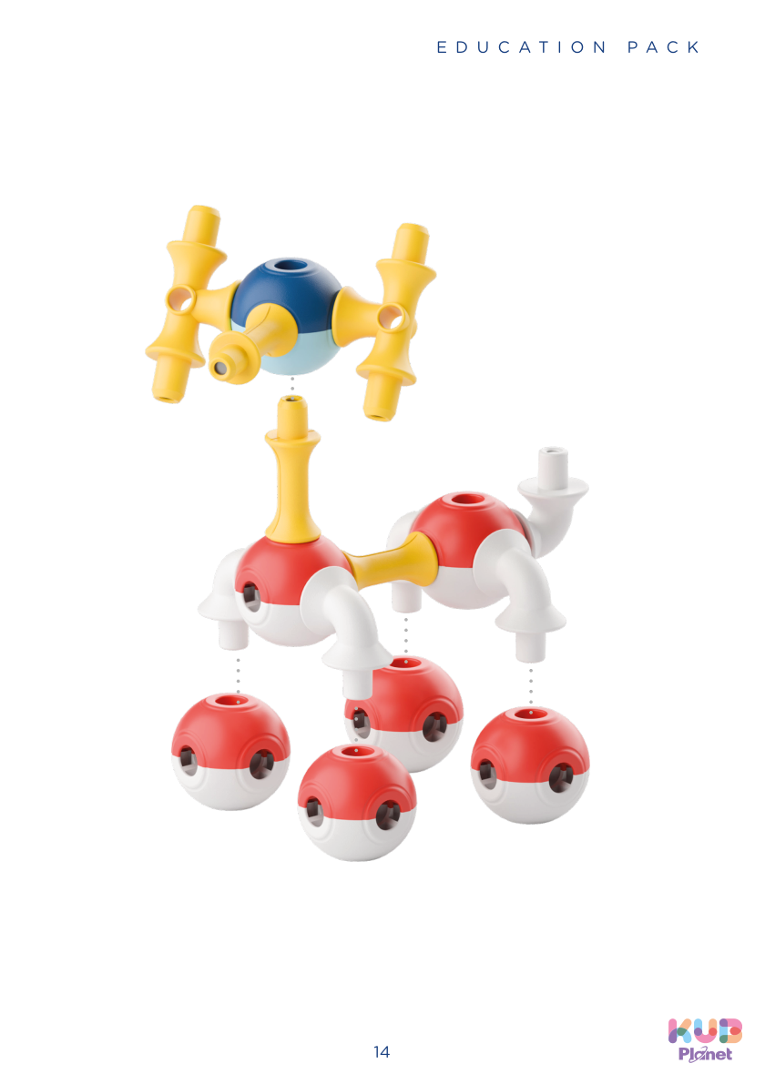 KUB Planet Magnetic Building Blocks for Kids, STEM Educational Toys for Boys and Girls Ages 3+, Education Pack (150 Pieces) - ED002
