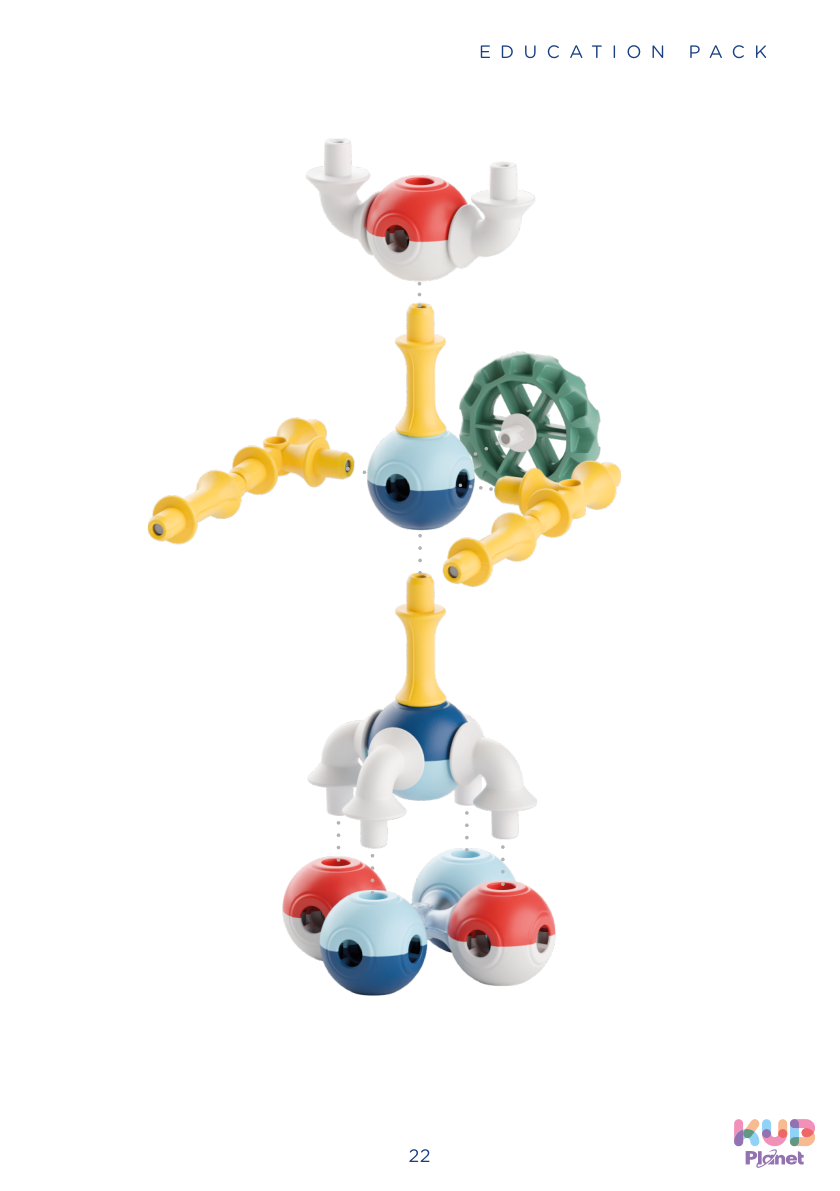 KUB Planet Magnetic Building Blocks for Kids, STEM Educational Toys for Boys and Girls Ages 3+, Education Pack (150 Pieces) - ED002